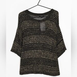 Mango Black and Gold metallic knit Sweater